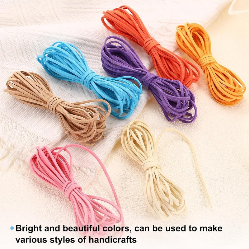 uxcell 3Pcs Faux Suede Leather String, 4.4 Yards 3mm Flat Suede Cord Thin Leather Lace for Jewelry Making Dream Catchers DIY Crafts, Dark Gray - Image 4